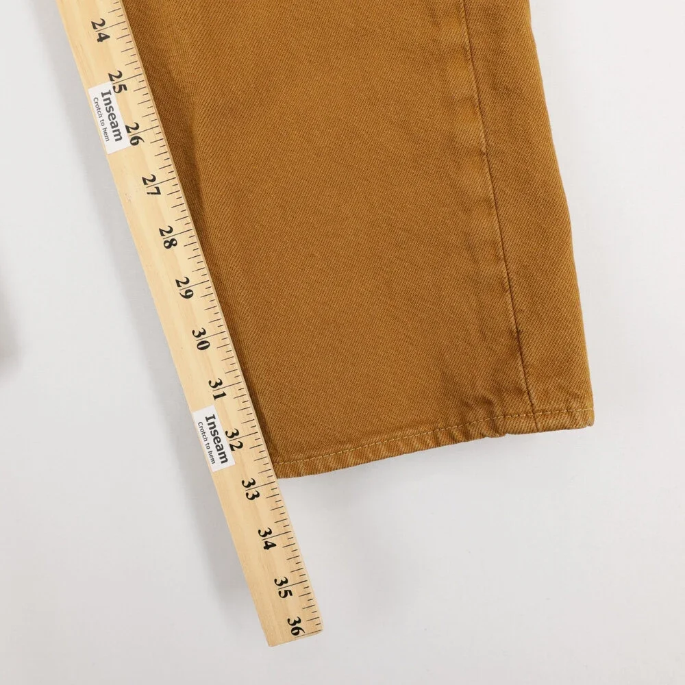 Levis 501 Jeans Mens 34x34 Brown Original Fit Straight Leg Button Fly Denim